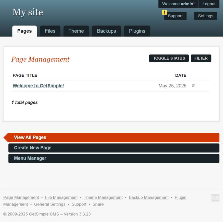 GetSimple CMS 3.3.23